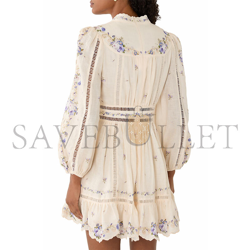 ZIMMERMANN PATIENCE PLUNGE MINI DRESS 